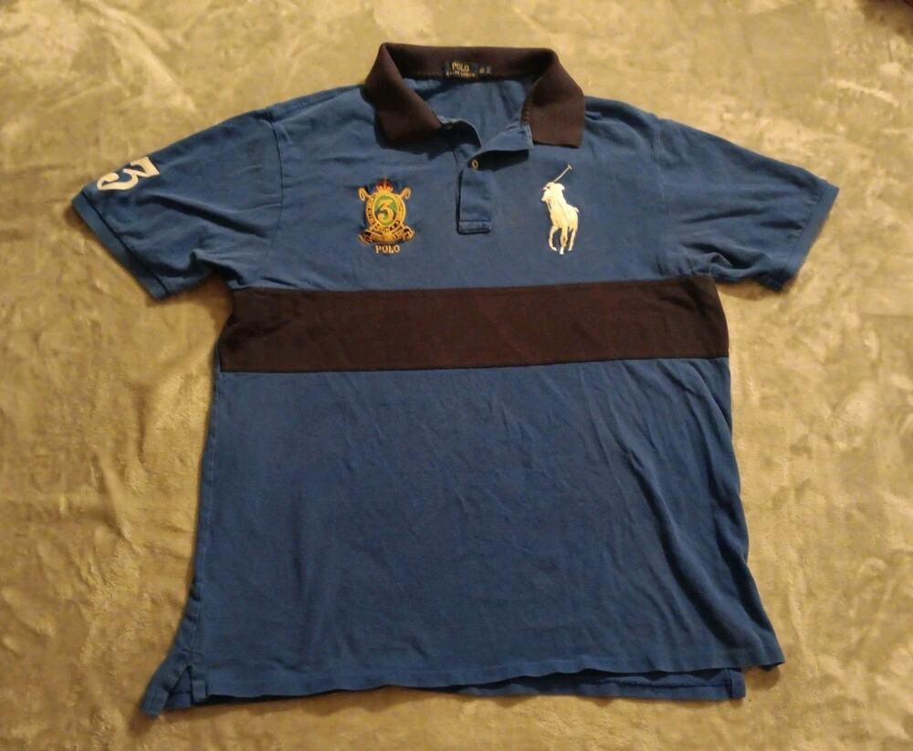 Polo Ralph Lauren Big Pony Polo Shirt Men's XLT Blue Crest Logo